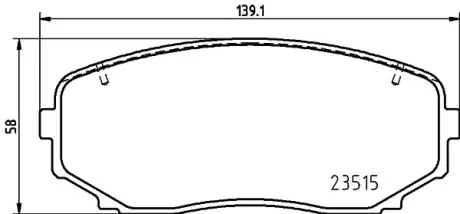 Колодки гальмівні дискові (комплект 4 шт) BREMBO P 54 060