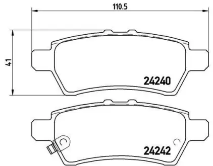Комплект гальмівних колодок з 4 шт. BREMBO P56060