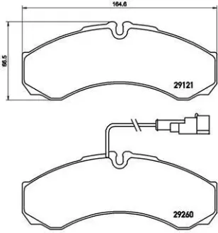 Гальмівні колодки дискові BREMBO P56 069