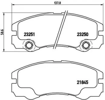 Гальмівні колодки дискові BREMBO P59 033