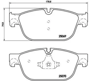 Гальмівні колодки дискові BREMBO P61 115