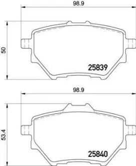 Комплект гальмівних колодок з 4 шт. дисків BREMBO P61122