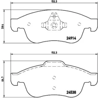Гальмівні колодки дискові BREMBO P68050X