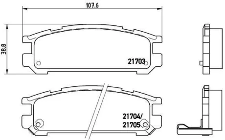 Гальмівні колодки дискові BREMBO P78005