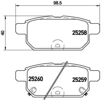 Комплект гальмівних колодок - дискові BREMBO P79029