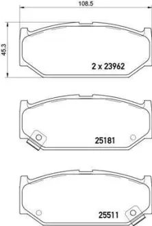 Гальмівні колодки дискові BREMBO P79 031