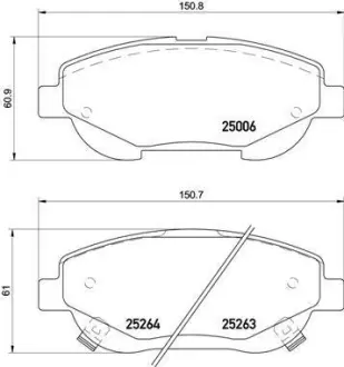 Тормозные колодки BREMBO P83148