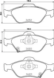 Гальмівні колодки дискові BREMBO P83 159