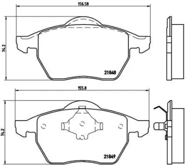 Гальмівні колодки дискові BREMBO P85 039