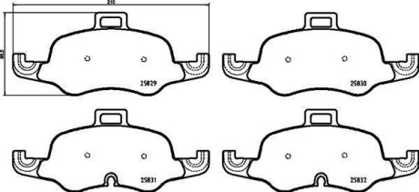 Гальмівні колодки дискові BREMBO P85160