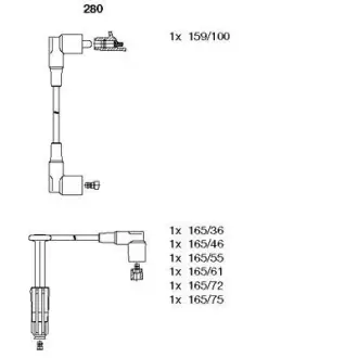 К-кт проводiв MB SL "3,0 "89-93 ="" BREMI 280
