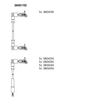 К-кт проводiв SKODA Felicia "1,3 "94-02 ="" BREMI 3A00/152