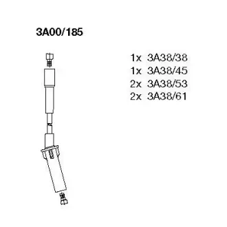 К-кт проводiв CHRYSLER/DODGE/JEEP/VW Voyager/Caravan/Wrangler/Routan "3,3-3,8 "00>> ="" BREMI 3A00/185