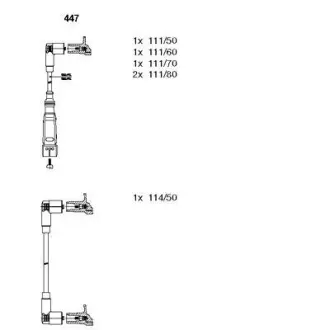 К-кт проводiв AUDI/VW 100/Passat "2,0-2,3 "81-96 ="" BREMI 447