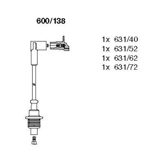 К-кт проводiв CITROEN/FIAT/PEUGEOT Berlingo/Ducato/Boxer "1,6-2,0 "87-06 ="" BREMI 600/138