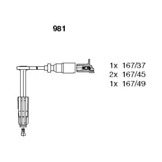 К-кт проводiв MB C-Class "1,8 "93-00 ="" BREMI 981