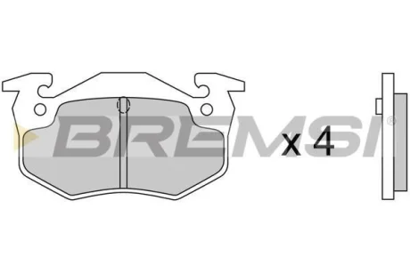 Гальмівні колодки зад. Peugeot 206 99-/Renault Megane I 96-03 BREMSI BP2217