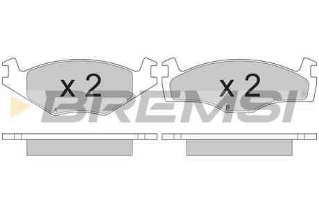 Гальмівні колодки пер. Golf II/III/Jetta I/II/Passat -97 BREMSI BP2261