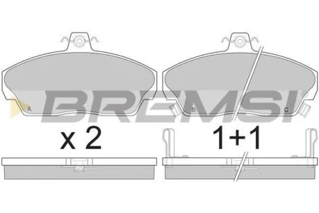 Гальмівні колодки пер. Honda Civic 91-05 (TRW) BREMSI BP2502