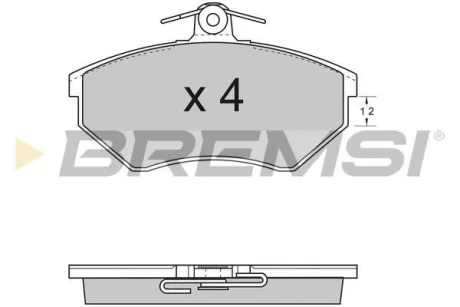 Гальмівні колодки пер. Caddy II/Golf IV 91-06 (TRW) BREMSI BP2531