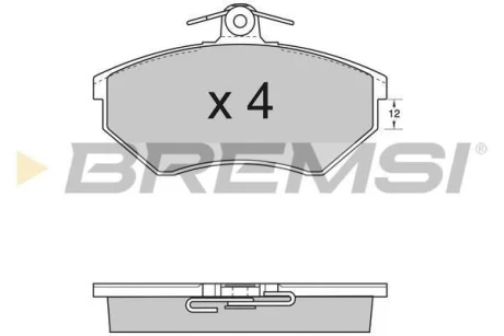 Гальмівні колодки пер. Caddy II >9.96/Passat B4/Audi 80 BREMSI BP2532
