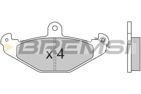Гальмівні колодки зад. Laguna I 93-01 (brembo) (125,9x58,4x14,8) BREMSI BP2553
