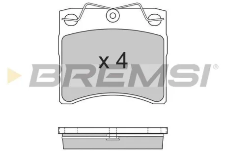 Гальмівні колодки пер. T4 -96 (R15) (вен.диск LUC) BREMSI BP2554