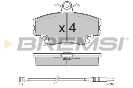 Гальмівні колодки пер. Logan 05-/Megane 96-03/Clio 91-05 BREMSI BP2590