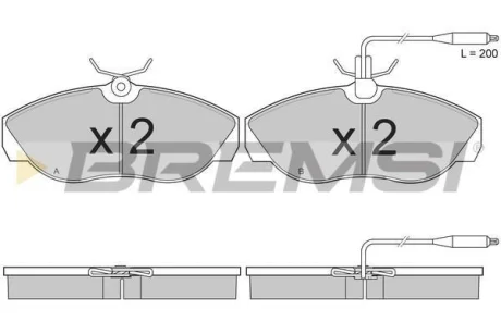 Гальмівні колодки пер. Ducato 94-99/Boxer 94-02 (1.4t) BREMSI BP2614