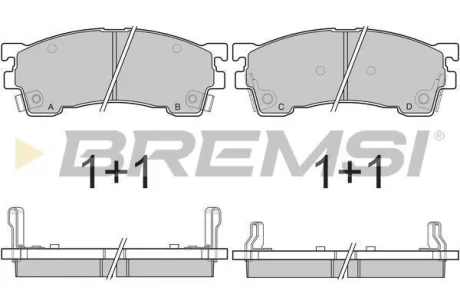 Гальмівні колодки пер. Mazda 323/626 94-04 (sumitomo) BREMSI BP2622