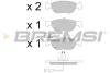 Гальмівні колодки пер. Fiat Bravo/Marea 96-02 (ATE) (156,3x52,6x17,6) BREMSI BP2667 (фото 1)