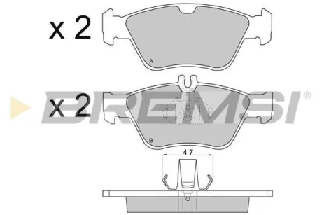 Гальмівні колодки пер. MB W202/210 (ATE) BREMSI BP2694