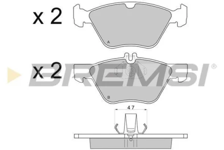 Гальмівні колодки пер. W202/210 (ATE)/211 4Matic BREMSI BP2695
