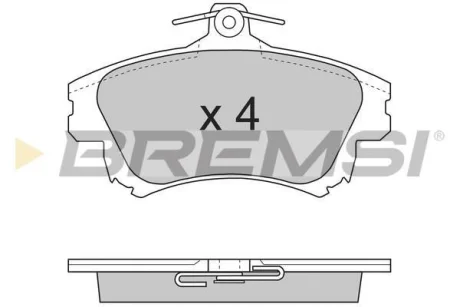 Гальмівні колодки пер. MITSUBISHI COLT/SMART FORFOUR/VOLVO S40 I/V40 95-12 (TRW) BREMSI BP2703