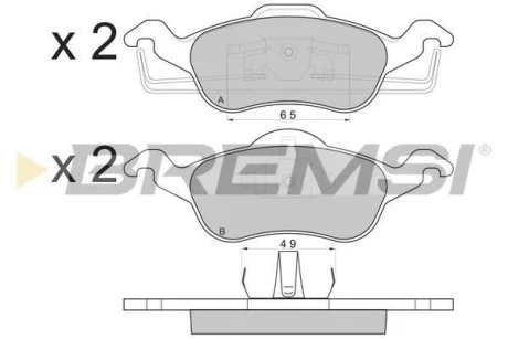 Гальмівні колодки пер. Ford Focus 98-04 (ATE) BREMSI BP2824