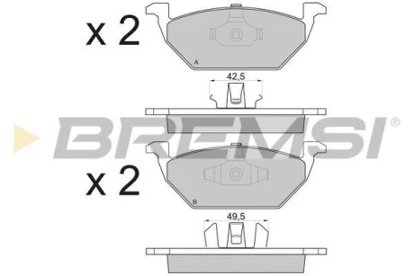 Гальмівні колодки пер. Caddy III/Golf V/Octavia/A3 03- BREMSI BP2835