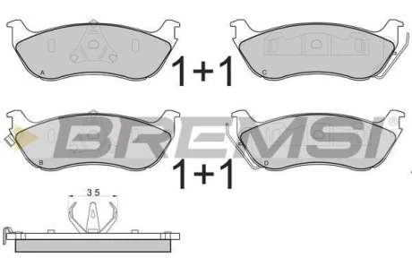 Гальмівні колодки зад. MB M-Class (W163) 98-05 (Bosch) BREMSI BP2892