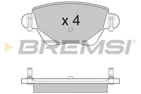 Гальмівні колодки зад. Kangoo 4x4/Mondeo III 01- (Bosch) BREMSI BP2927