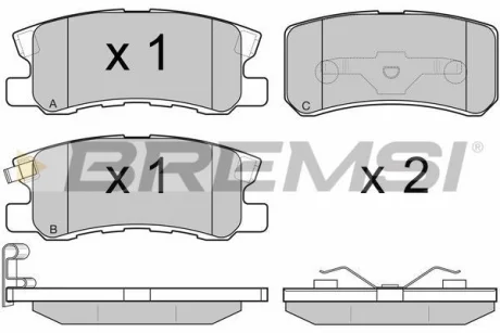 Гальмівні колодки зад. Mitsubishi Outlander/Peugeot 4007 06- (akebono) BREMSI BP2965