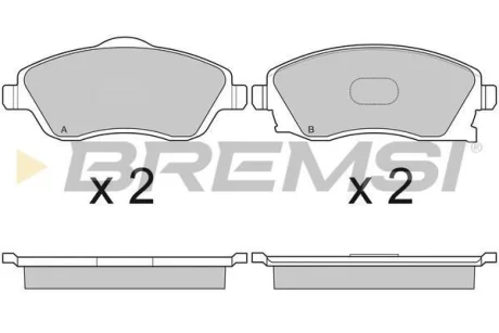 Гальмівні колодки пер. Combo 01-04/Corsa 01- (TRW) з датчиком зносу BREMSI BP3000