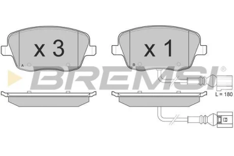 Гальмівні колодки пер. Polo 01-/Skoda Fabia 03-14 (LUCAS GIRLING) BREMSI BP3013