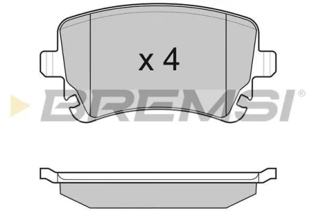 Гальмівні колодки зад. T5 03- (TRW) BREMSI BP3086