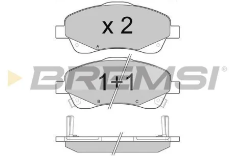 Гальмівні колодки пер. Toyota Avensis 00-08 (bosch) BREMSI BP3094