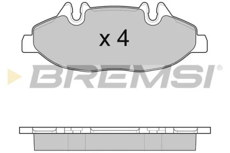 Гальмівні колодки пер. Vito (639) 03-07 (>ch.№342257) BREMSI BP3100
