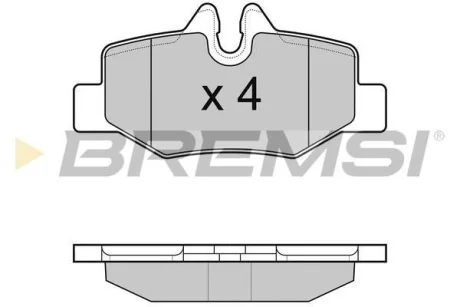 Гальмівні колодки зад. Vito (639) 03- BREMSI BP3101
