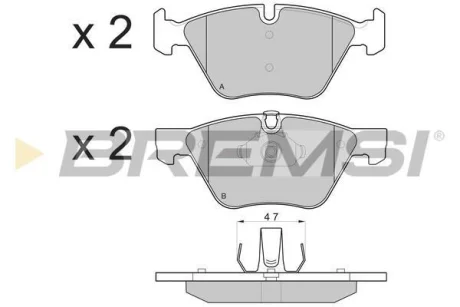 Гальмівні колодки пер. BMW 3(E90)/1(E81) 04-13 (ATE) BREMSI BP3108