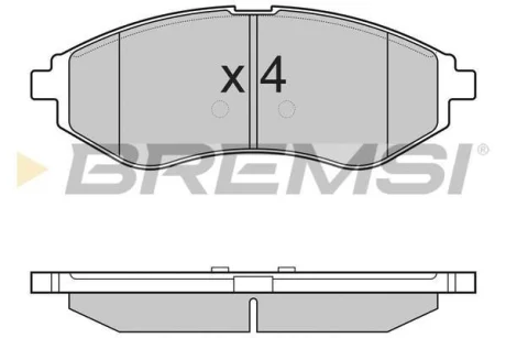 Гальмівні колодки пер. Chevrolet Aveo 06- (akebono) BREMSI BP3111