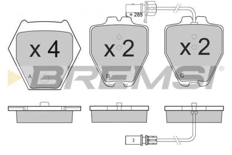 Гальмівні колодки пер. Audi A6 97-05/VW Passat 96-05 (TRW) BREMSI BP3121