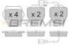 Гальмівні колодки пер. Audi A6 3.7/A8 98-02 (Lucas) BREMSI BP3122 (фото 1)