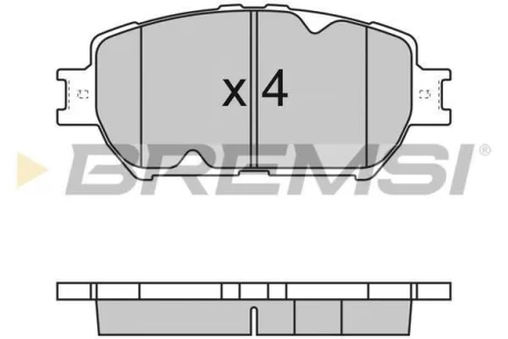 Гальмівні колодки пер. Toyota Camry 96-06 (akebono) BREMSI BP3126
